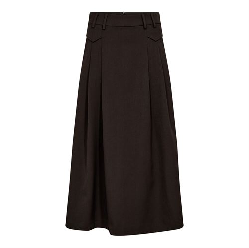 CO`COUTURE NEDERDEL, ANYACC PLEAT SKIRT, DARK BROWN