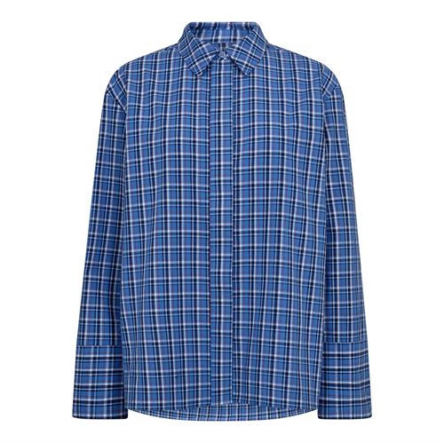 CO`COUTURE SKJORTE, ANGELICACC CHECK SHIRT, BLUE