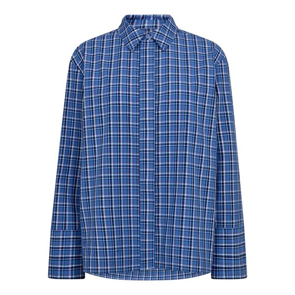 CO`COUTURE SKJORTE, ANGELICACC CHECK SHIRT, BLUE