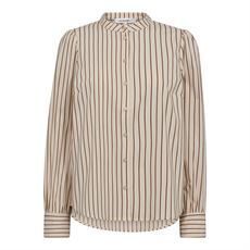 CO`COUTURE SKJORTE, SORINCC STRIPE SHIRT, BONE