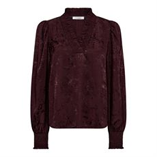 CO`COUTURE BLUSE, MIKOCC V-BLOUSE, PLUM