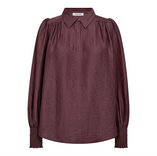 CO`COUTURE BLUSE, TASSYCC SHIRT, PLUM