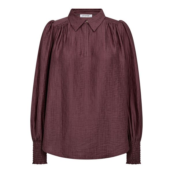 CO`COUTURE BLUSE, TASSYCC SHIRT, PLUM