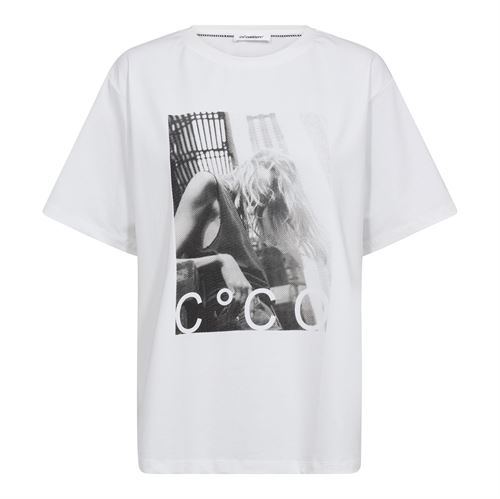 CO`COUTURE T-SHIRT, MADINACC OVERSIZE TEE, WHITE