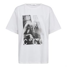 CO`COUTURE T-SHIRT, MADINACC OVERSIZE TEE, WHITE