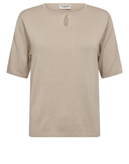 BRUUN & STENGADE T-SHIRT, BS FRANCESCA REGULAR FIT T-SHIRT, OYSTER GRAY 