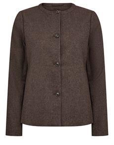 BRUUN & STENGADE BLAZER, BS HELMA SLIM FIT BLAZER, DARK BROWN