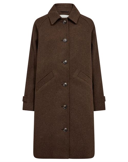 BRUUN & STENGADE FRAKKE, BS YLVA REGULAR FIT COAT, BROWN