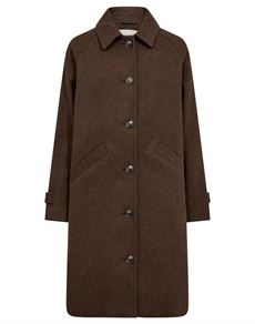 BRUUN & STENGADE FRAKKE, BS YLVA REGULAR FIT COAT, BROWN
