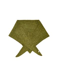 BECK SÖNDERGAARD TØRKLÆDE, ALPACA WOOL TRIANGLE SCARF, GOLDEN CYPRESS GREEN