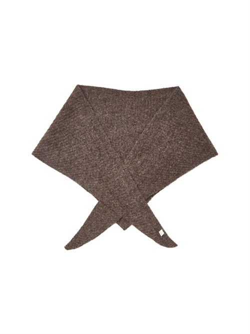 BECK SÖNDERGAARD TØRKLÆDE, ALPACA WOOL TRIANGLE SCARF, HOT FUDGE BROWN