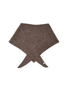 BECK SÖNDERGAARD TØRKLÆDE, ALPACA WOOL TRIANGLE SCARF, HOT FUDGE BROWN