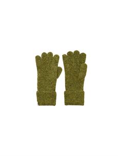BECK SÖNDERGAARD STRIKHANDSKER, ALPACA-WOLL GLOVE, GOLDEN CYPRESS GREEN