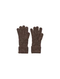 BECK SÖNDERGAARD STRIKHANDSKER, ALPACA-WOLL GLOVE, HOT FUDGE BROWN