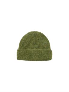 BECK SÖNDERGAARD STRIKHUE, ALPACA-WOLL BEANIE, GOLDEN CYPRESS GREEN
