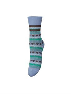 BECK SØNDERGAARD STRØMPER, BARLOW COTTA SOCK, WINDWARD BLUE