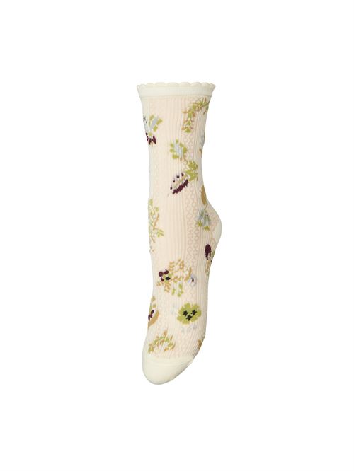 BECK SØNDERGAARD STRØMPER, FLORA COTTA SOCK, RUTABAGA WHITE