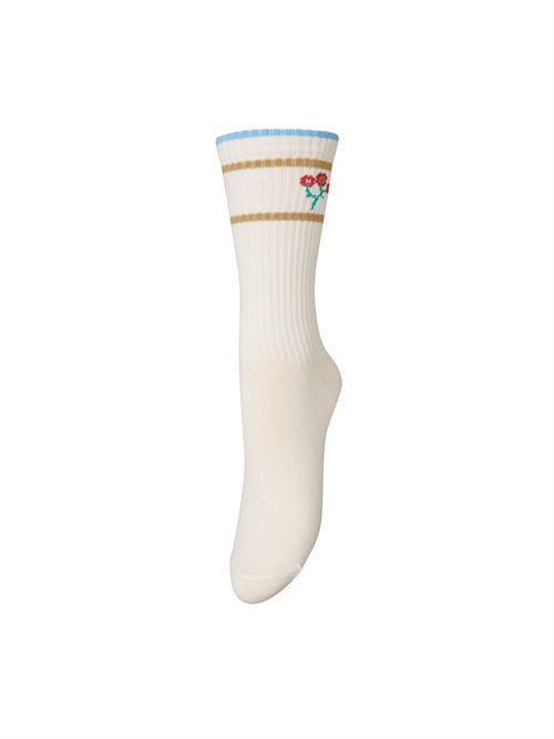 BECK SØNDERGAARD STRØMPER, SPORTY FLOTILE COTTA SOCK, BIRCH WHITE