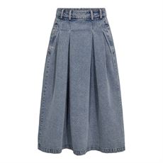 CO`COUTURE NEDERDEL, LOVACC ANYA PLEAT SKIRT, DENIM BLUE