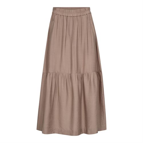 CO`COUTURE NEDERDEL, HERACC GYPSY SKIRT, WALNUT