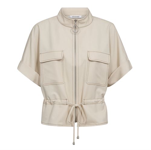 CO`COUTURE VEST, TERRYCC VEST, BISQUIT