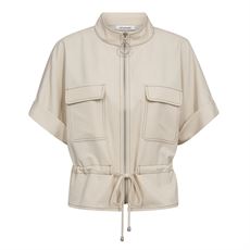 CO`COUTURE VEST, TERRYCC VEST, BISQUIT