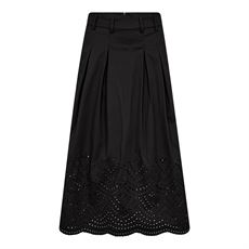 CO`COUTURE NEDERDEL, POPPY PLEAT SCALLOP SKIRT, BLACK
