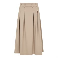 CO`COUTURE NEDERDEL, ANYACC MIDI PLEAT SKIRT, SAND