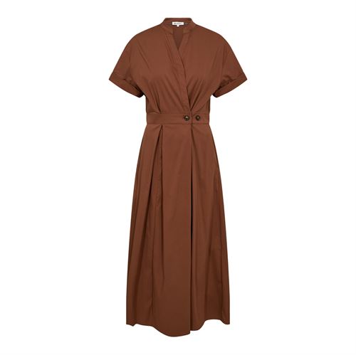 CO`COUTURE KJOLE, ELARACC WRAP SS DRESS, SUNTAN