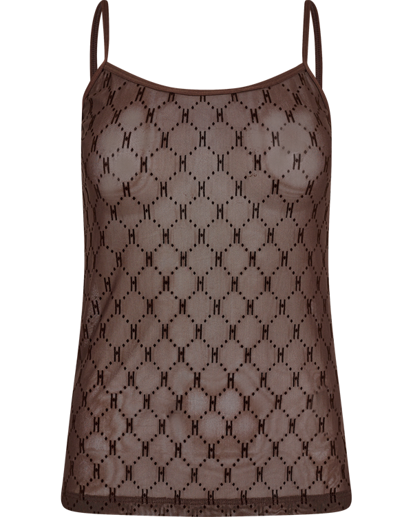 HYPE THE DETAIL SINGLET, MESH SINGLET, BROWN