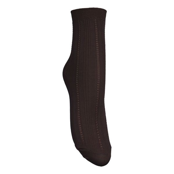 BECK SÖNDERGAARD STRØMPE, SOLID DRAKE SOCK, HOT FUDGE BROWN
