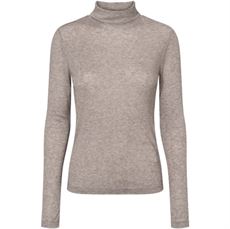 ESMÉ STUDIOS BLUSE, ESELLIA ROLL NECK TOP, BROWNIE MÉLANGE