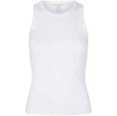 ESMÉ STUDIOS TOP, ESBLOSSOM RACERBACK RIB TANK, WHITE