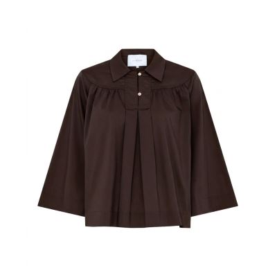 LA ROUGE SKJORTE, VILMA SHIRT, DARK BROWN