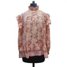 THREE M BLUSE, FIE BLOUSE, LONG SLEEVE, ROSE