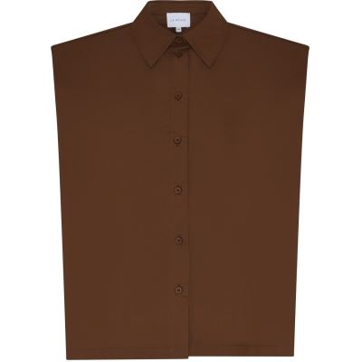 LA ROUGE BLUSE, PIA BLOUSE, DARK BROWN