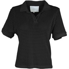 LA ROUGE STRIK/POLO, ALIKKA POLO SHIRT, BLACK