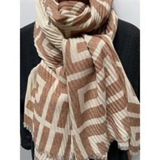 THREE M TØRKLÆDE, SCARVES 23I126, BEIGE