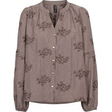 PREPAIR SKJORTE, HARRIET BLOUSE, BROWN