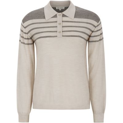 ESMÉ STUDIOS POLOC, ESJILL KNIT POLO, SHEER BLISS