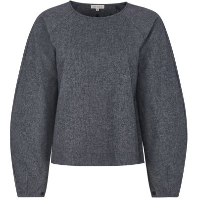 ESMÉ STUDIOS ESSVEA BLOUSE, BLACK MELANGE