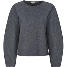 ESMÉ STUDIOS ESSVEA BLOUSE, BLACK MELANGE