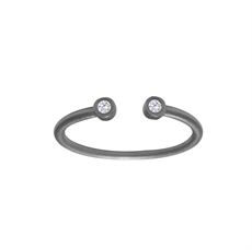 open two dots ring, 50 black, stine a
