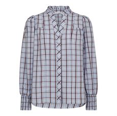 CO`COUTURE SKJORTE, MILEYCC V-SHIRT, PALE BLUE