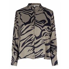 SECOND FEMALE BLUSE, ZEBRA T-NECK BLOUSE, BUNGEE CORD