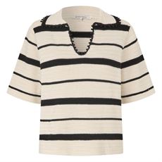 SECOND FEMALE STRIKBLUSE, SUSI KNIT COLLAR, EGGNOG