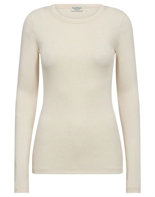 BRUUN & STENGADE T-SHIRT, BS MARGRETHE LANGÆRMET T-SHIRT, OFF WHITE