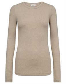 BRUUN & STENGADE T-SHIRT, BS MARGRETHE LANGÆRMET T-SHIRT, SAND