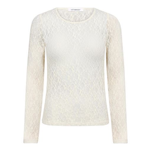 CO`COUTURE BLUSE, BARNACC O-NECK BLOUSE, OFF-WHITE