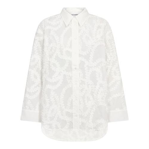 CO´COUTURE SKJORTE, BRYNNCC STRUCTURE SHIRT, WHITE